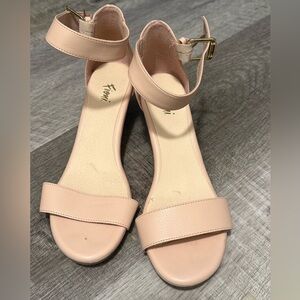 FIONI Clothing Nude Blush Ankle-Strap Sandals